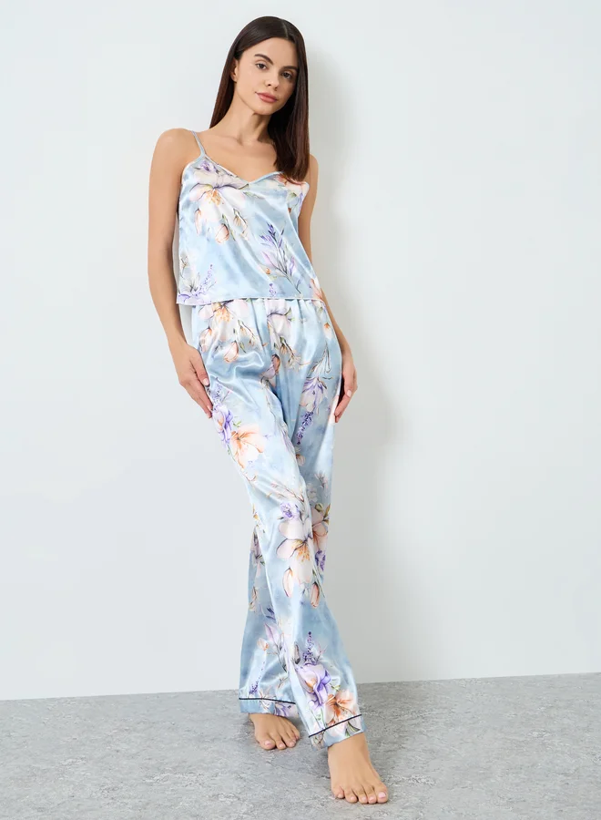 Take Two  Women Floral Printed Cami Top and Pyjama Set for Women | Best Price UAE